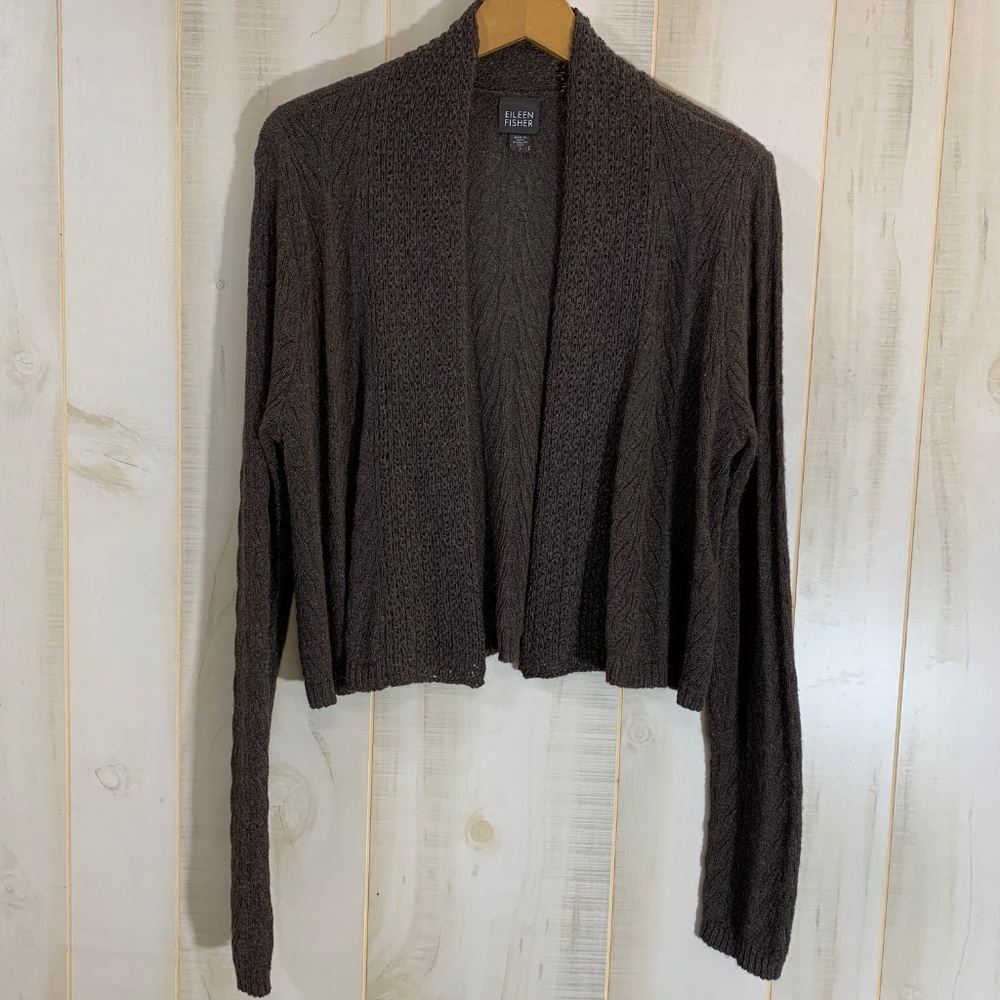 Eileen Fisher Brown Italian Yarn Sweater Alpaca